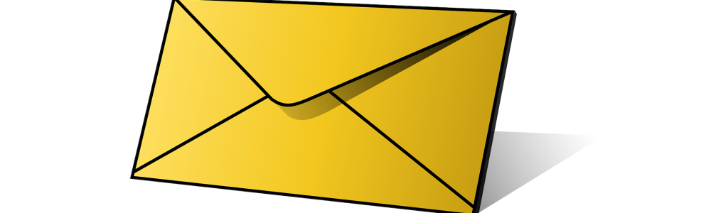 Gelber Briefumschlag